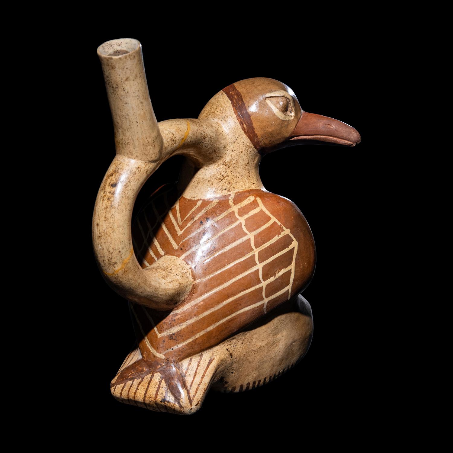 A Moche Bird-Man Effigy Vessel
