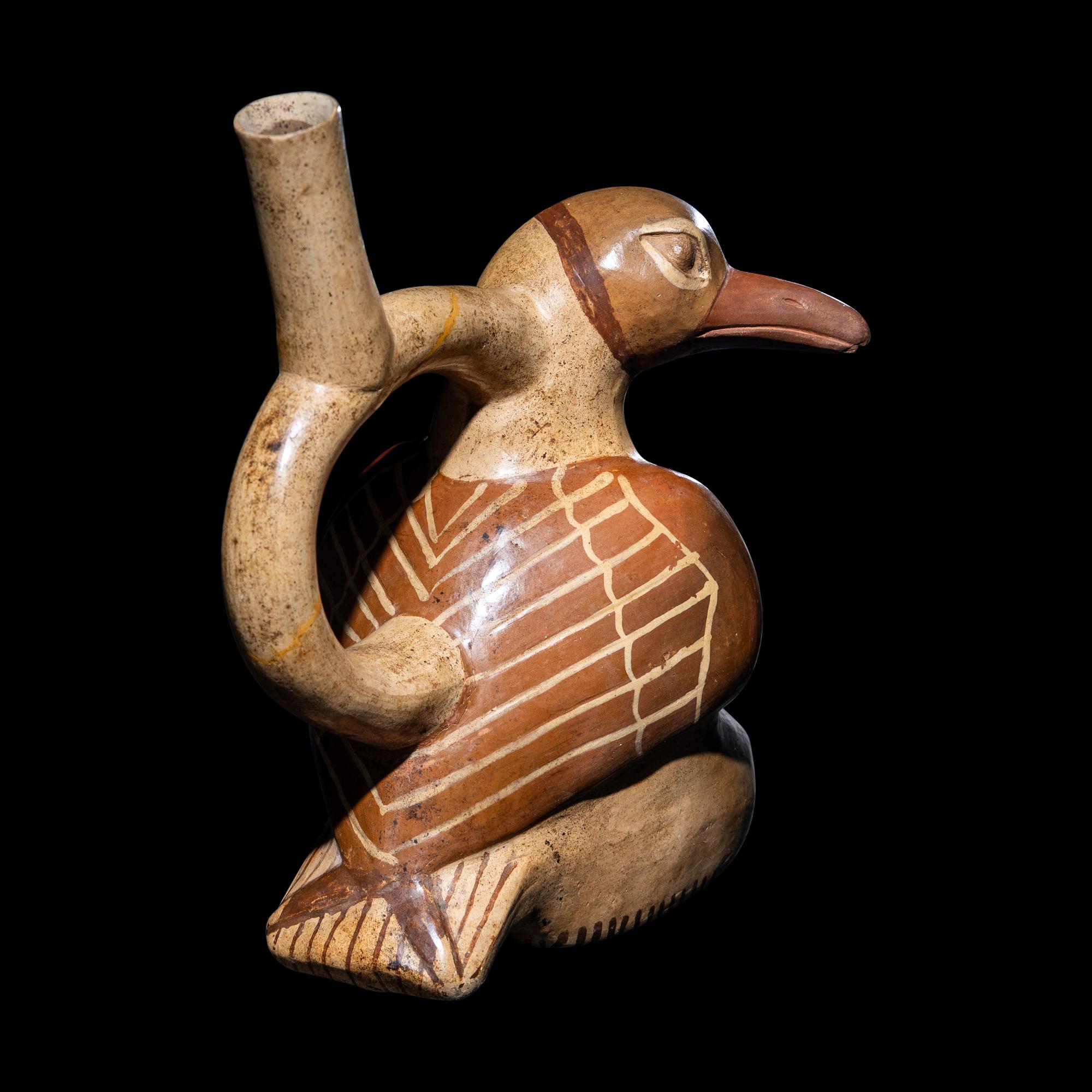 A Moche Bird-Man Effigy Vessel
