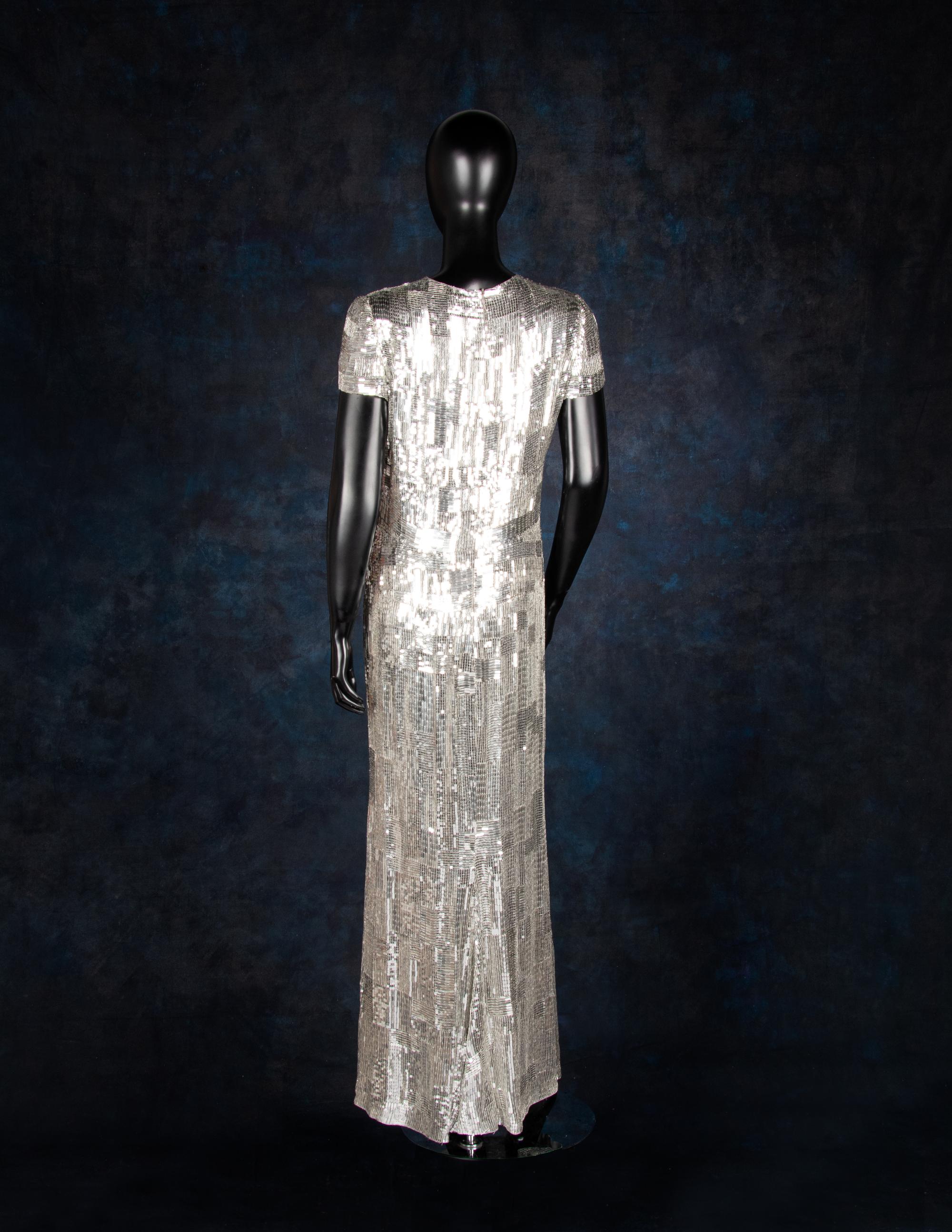Naeem Khan Sequined Maxi Dress, 2010s