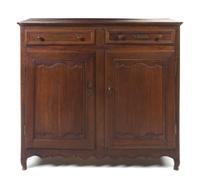 A French Provincial Oak Server Height 46 3/4 x width 52 1/2 x depth 23 inches. — 19TH CENTURY