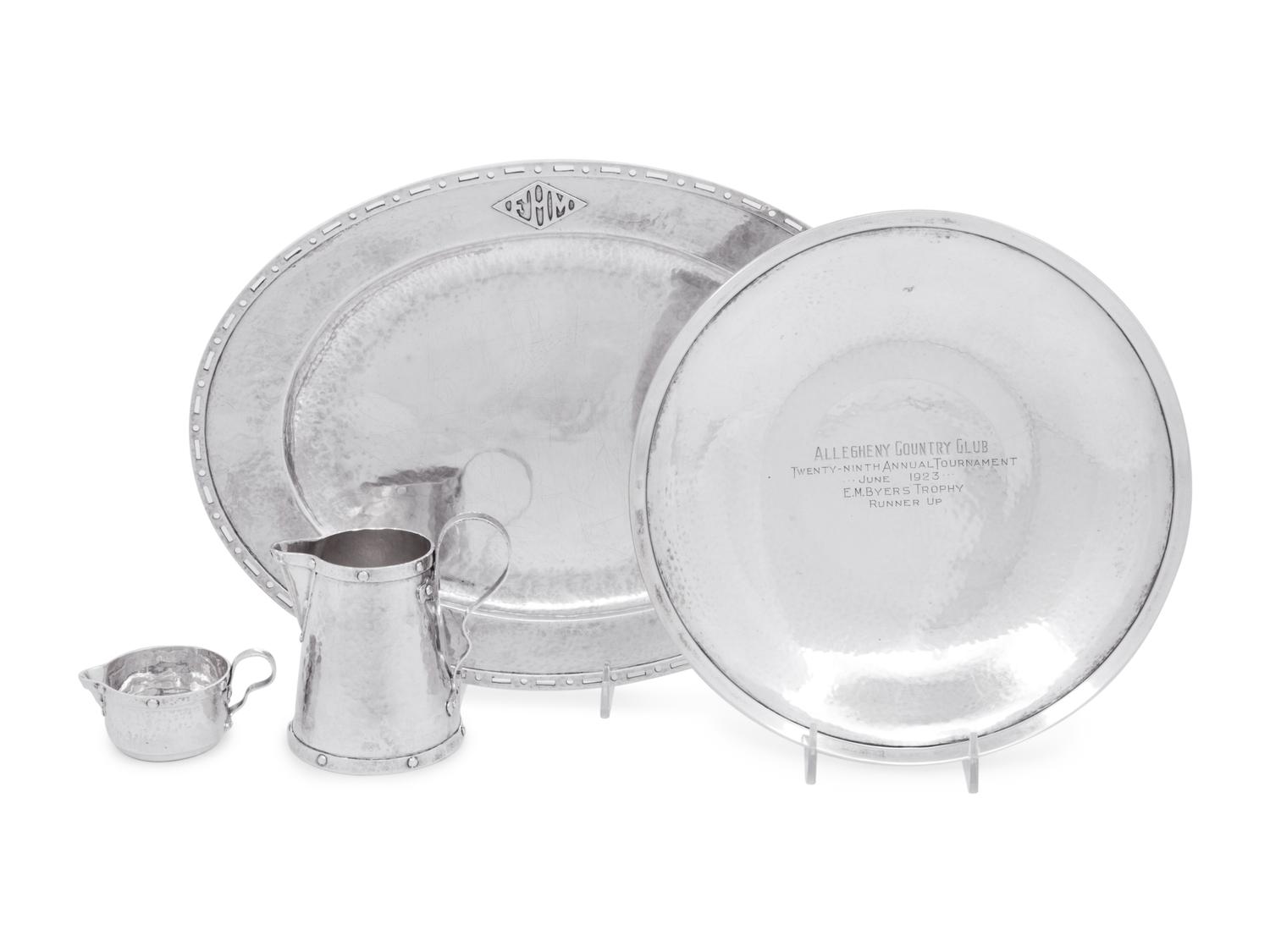 Four American Arts & Crafts Silver Table Articles
