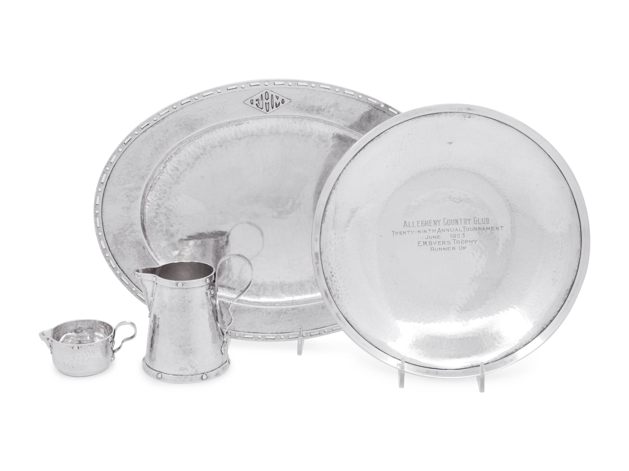 Four American Arts & Crafts Silver Table Articles