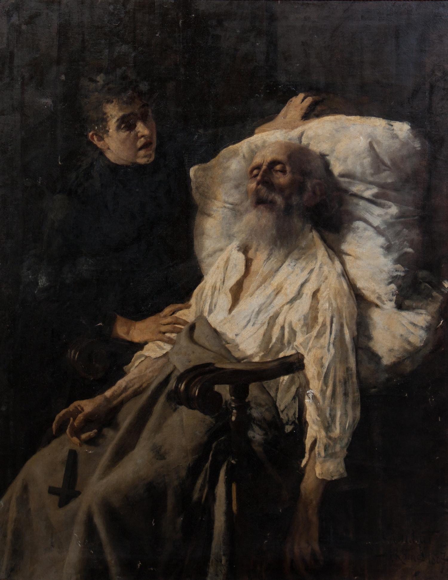 Isidoro Grunhut, (Italian, b. 1862) , The Dying Man, 1887