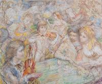 Lucien Philippe Moretti, (French, 1922-2000), Cafe Scene