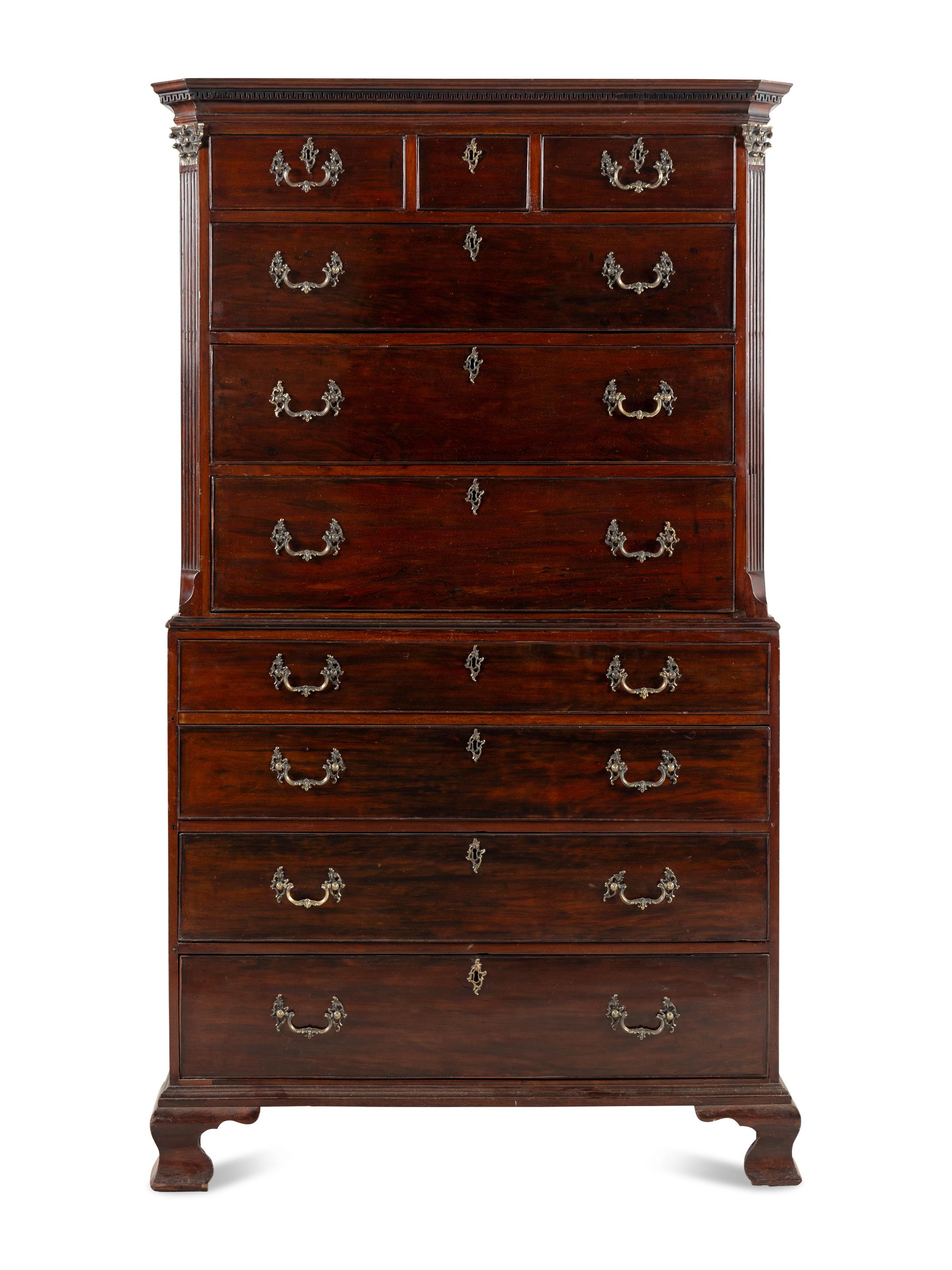 A George III Mahogany Chest-on-Chest