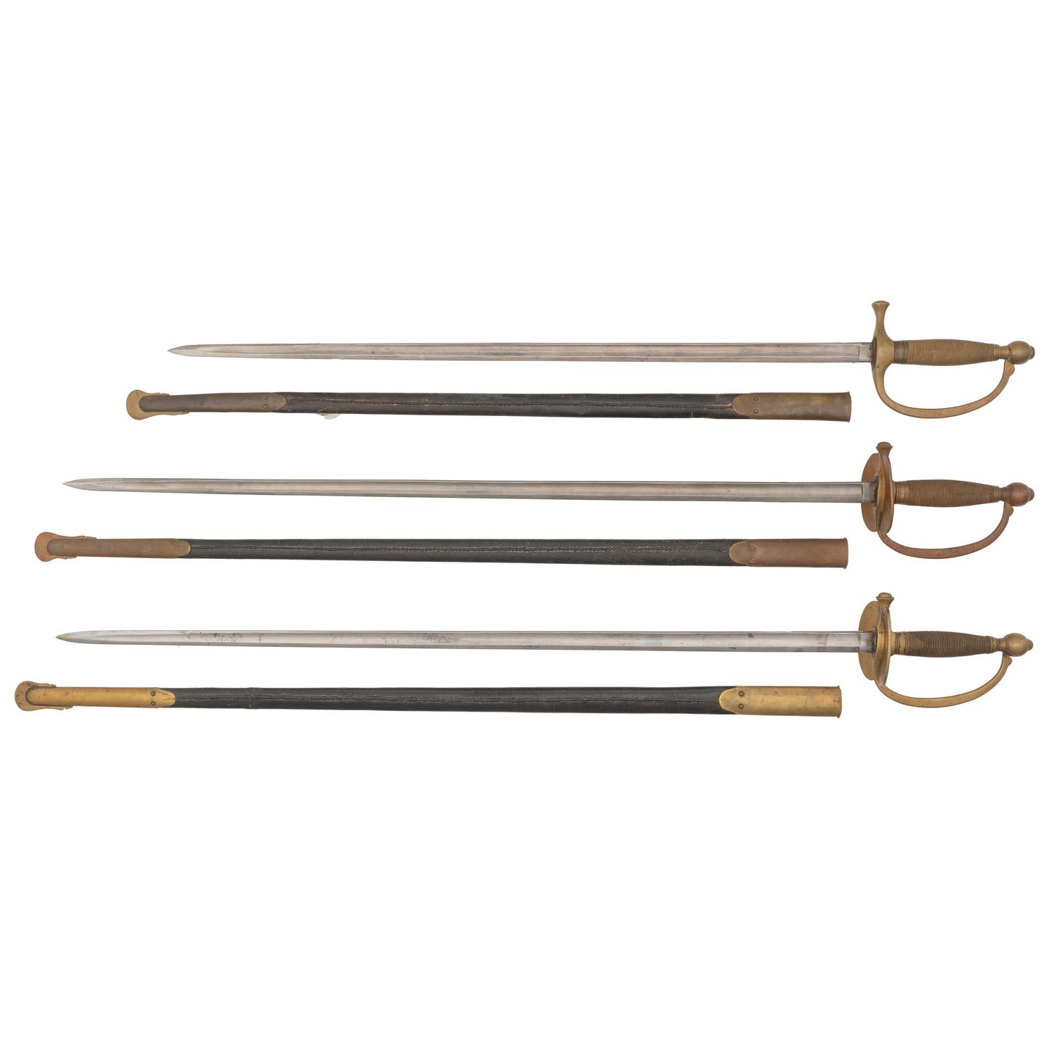 Lot of Three Ames Swords: Two 1840 NCO and an 1840 Musician