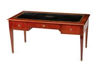 A Baltic Neoclassical Style Mahogany Desk and Chair