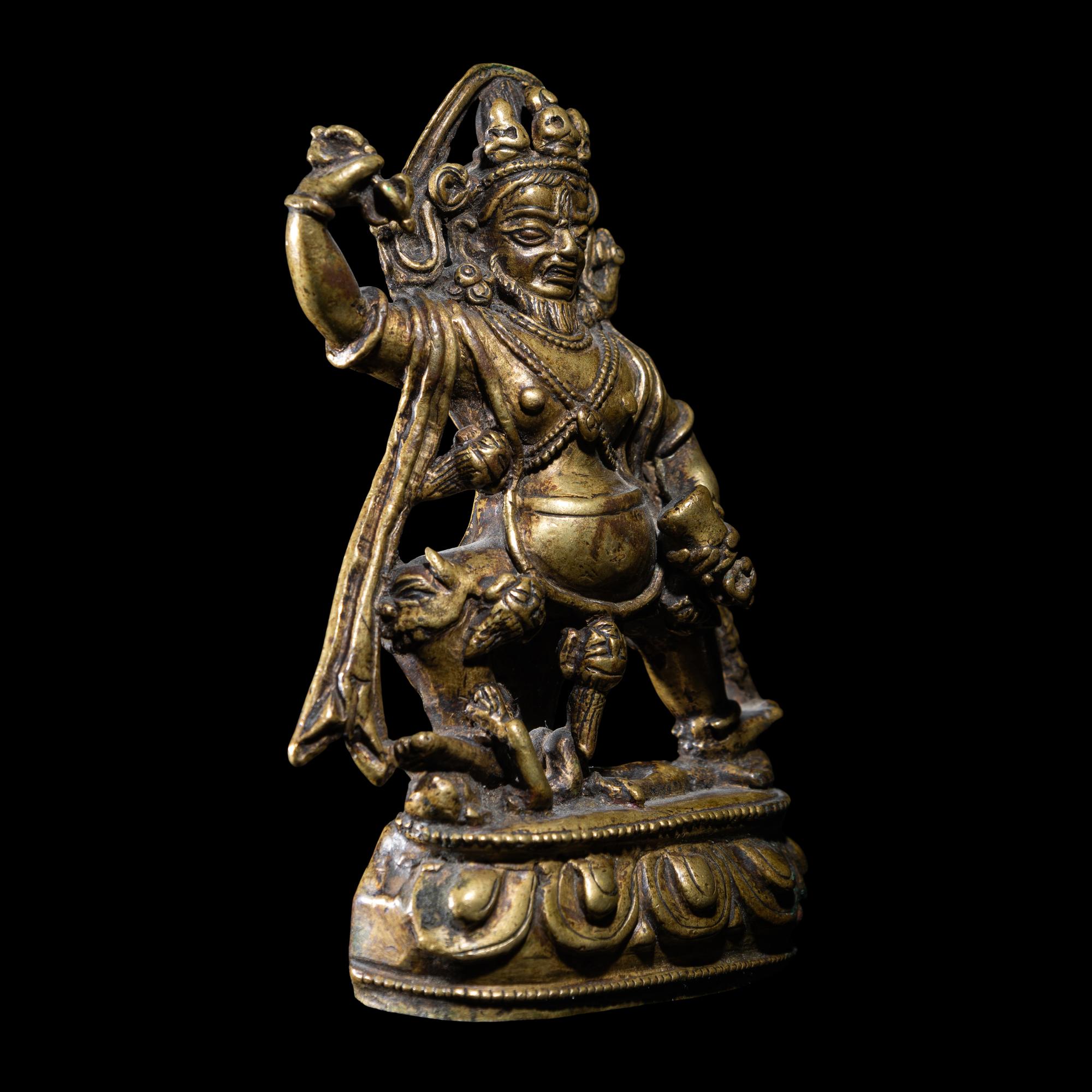 A Tibetan Copper Alloy Figure of Vajrapani, 16th/17th Century 十六/十七世紀 西藏銅金剛手菩薩