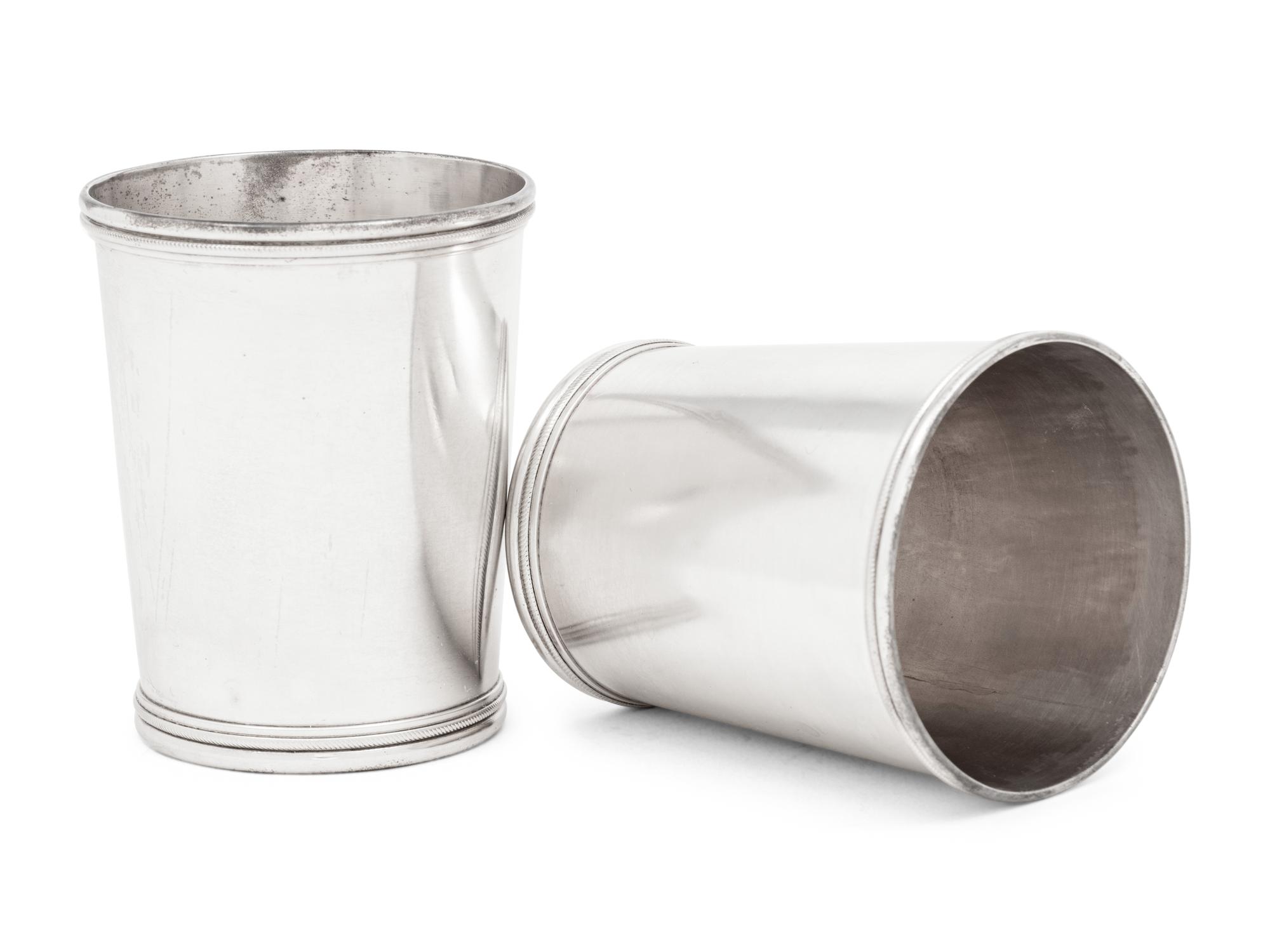A Pair of American Coin Silver Julep Cups