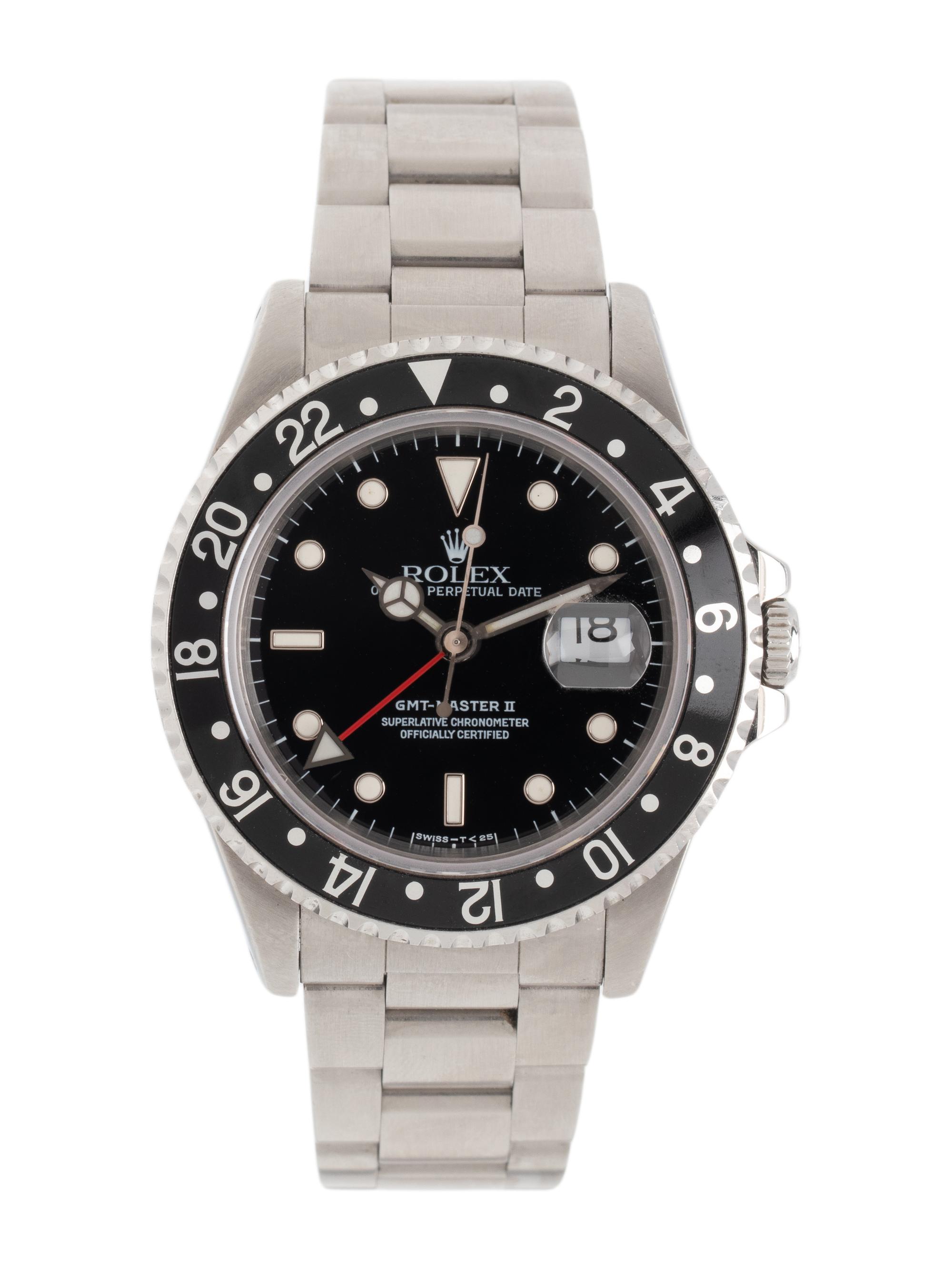 ROLEX, REF. 16710 STAINLESS STEEL 'OYSTER PERPETUAL GMT-MASTER II' WRISTWATCH, CIRCA 1993