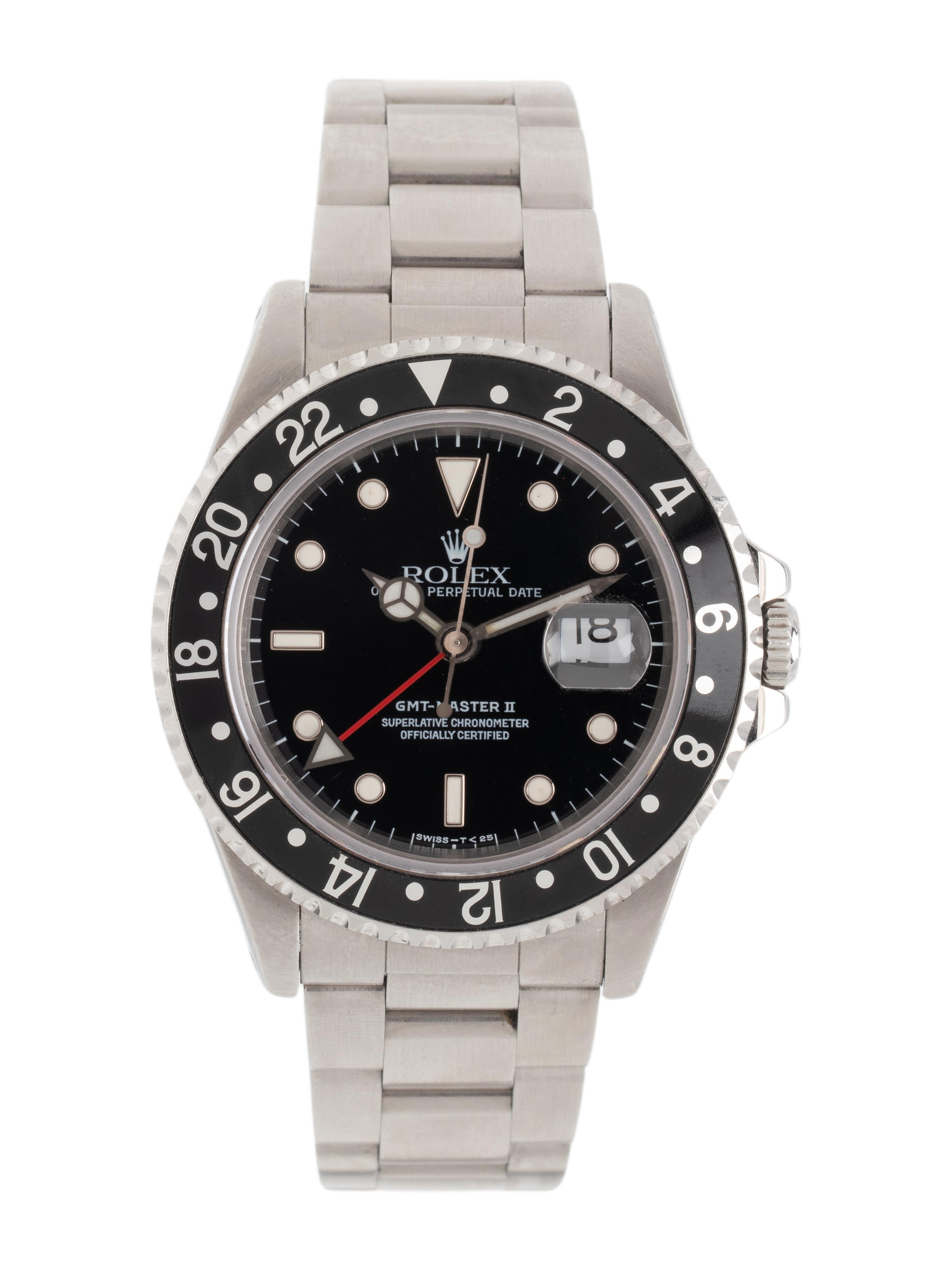 ROLEX, REF. 16710 STAINLESS STEEL 'OYSTER PERPETUAL GMT-MASTER II' WRISTWATCH, CIRCA 1993
