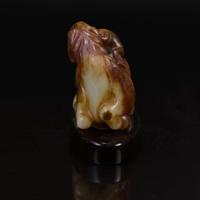 A Chinese yellowish and russet jade "Horse and Monkey" group 马上封”猴“玉雕 18th century or later ???????