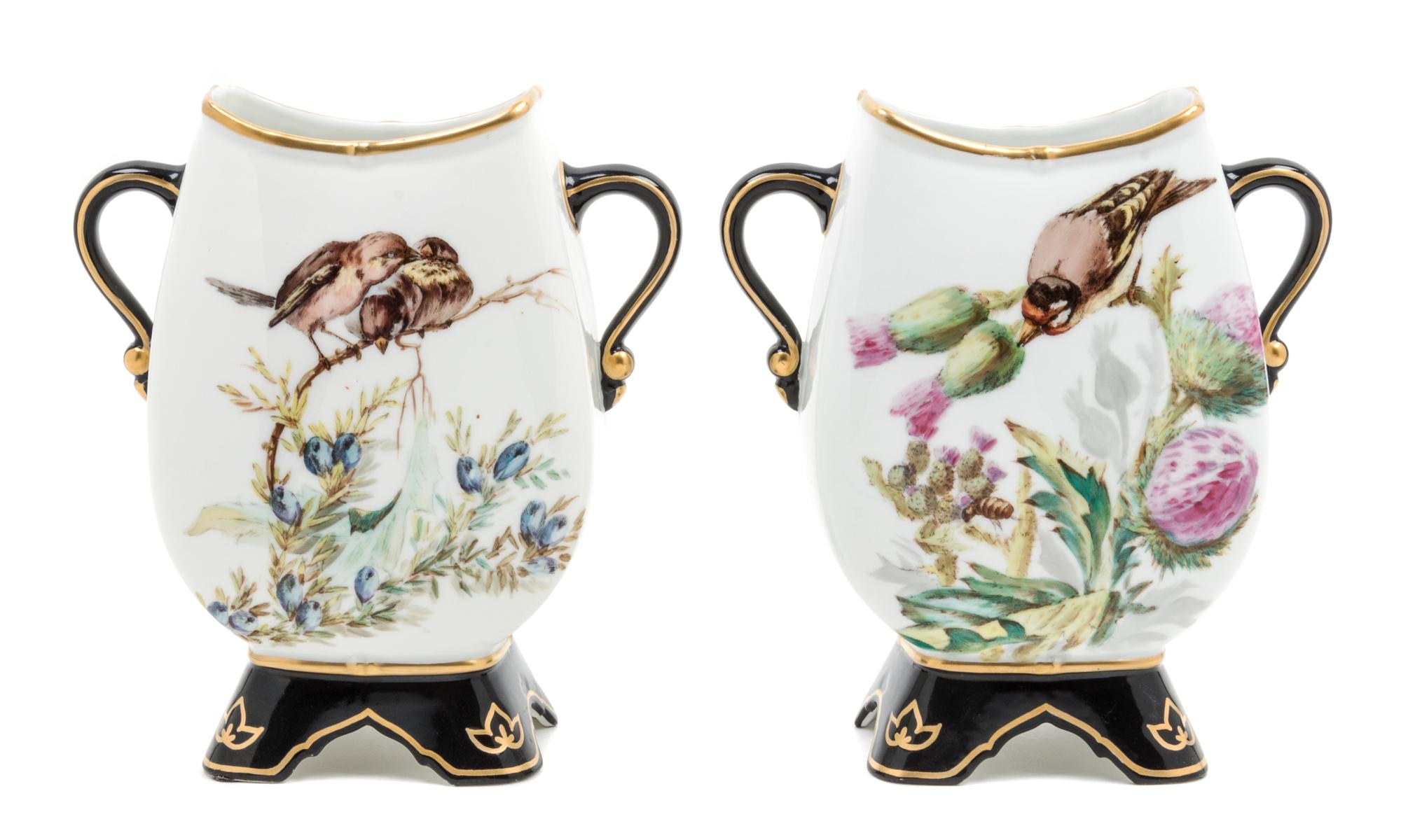 A Pair of Continental Porcelain Vases Height 10 1/4 inches. — LIKELY POLISH, ATTRIBUTED TO CMIELOW PORCELAIN, 19TH CENTURY