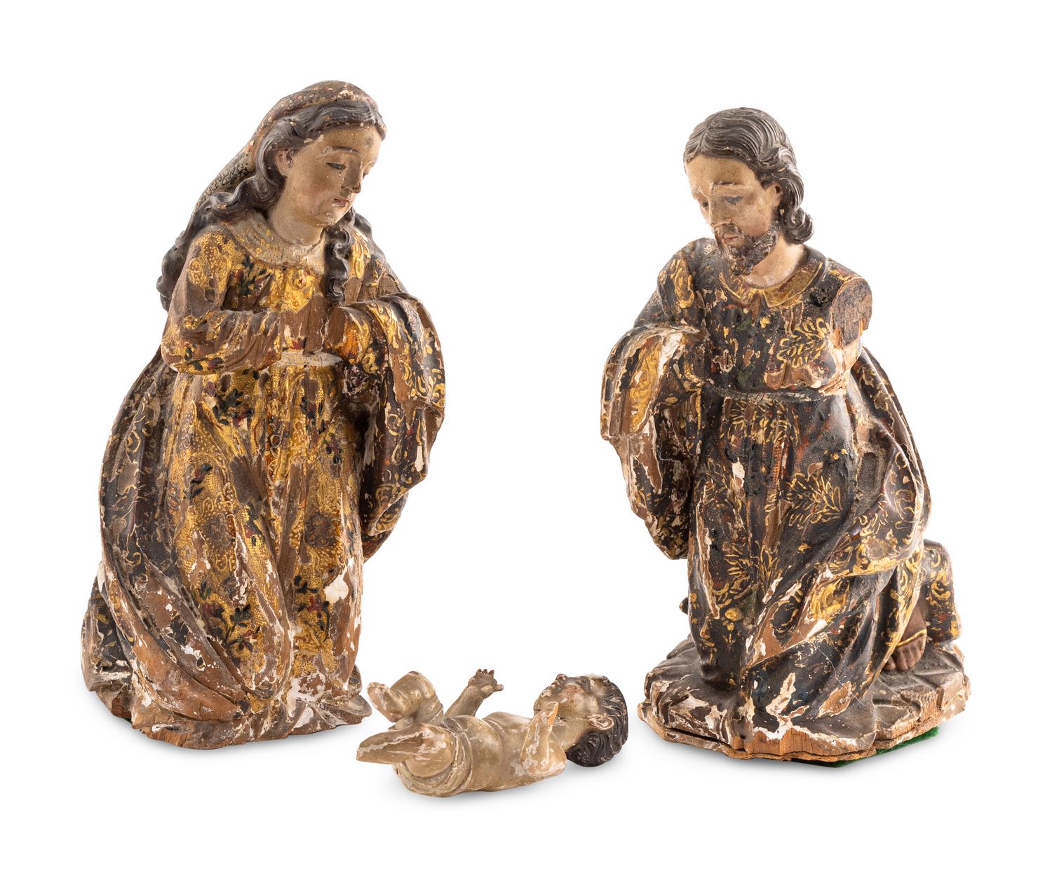 A Santo Figural Group of the Nativity
