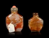 Two Agate Snuff Bottles