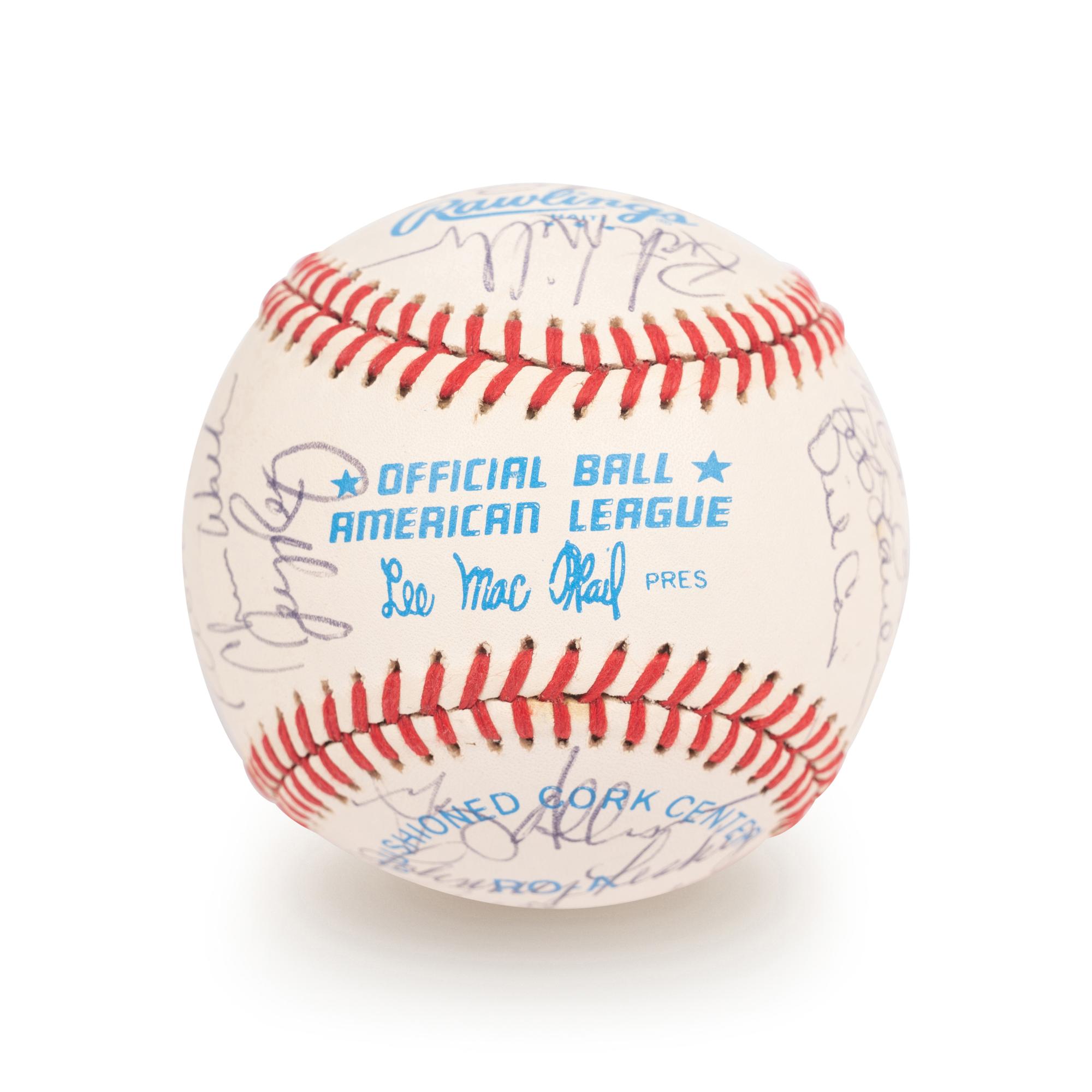 A 1983 Boston Red Sox Team Signed Autograph Baseball with 25 Signatures (Beckett Authentication Services Letter BAS Certified),