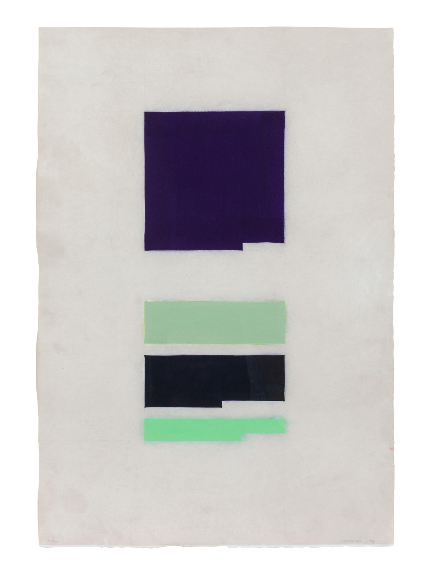 Chrome Orange, Chrome Violet , and Zinc White (A Group of Three Works)