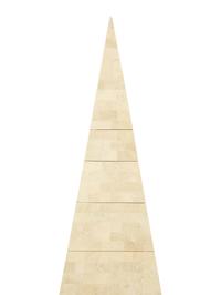 A Contemporary Tesselated Obelisk-Form Tall Chest of Drawers