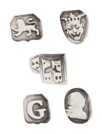 Three Georgian Silver Vinaigrettes and a Hester Bateman Nutmeg Grater
