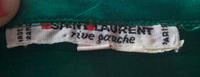 An Yves Saint Laurent Green Silk Checkered Blouse, Size 38.