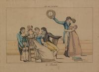 An Assembled Set of Fourteen French Handcolored Engravings, Height 7 x width 9 5/8 inches (visible).