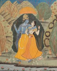 A Contemporary Indian Painting on Fabric