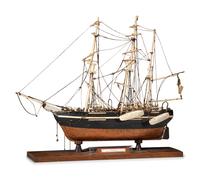 A Carved and Painted Wood Ship Model of the Wanderer