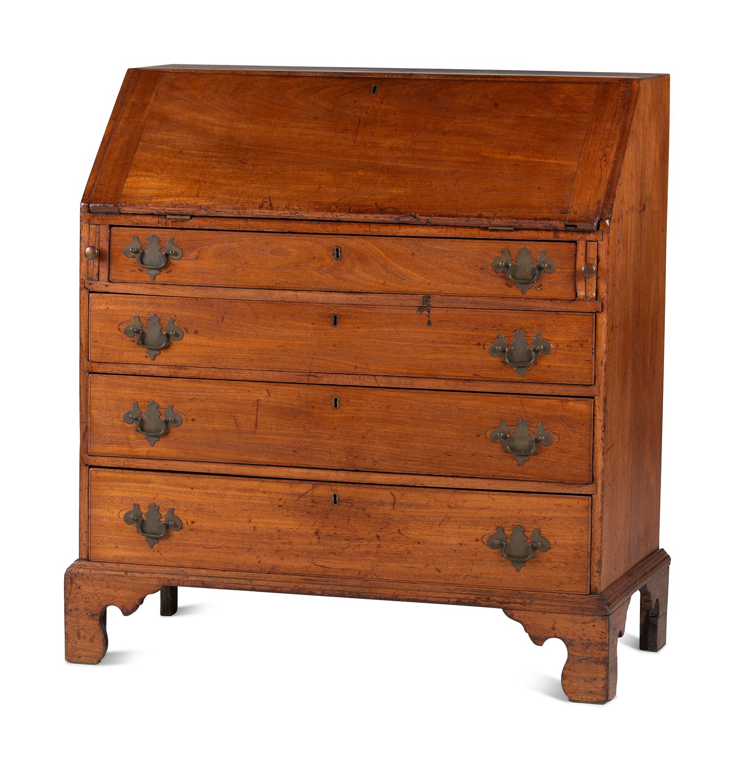 A Chippendale Mahogany Slant Front Desk