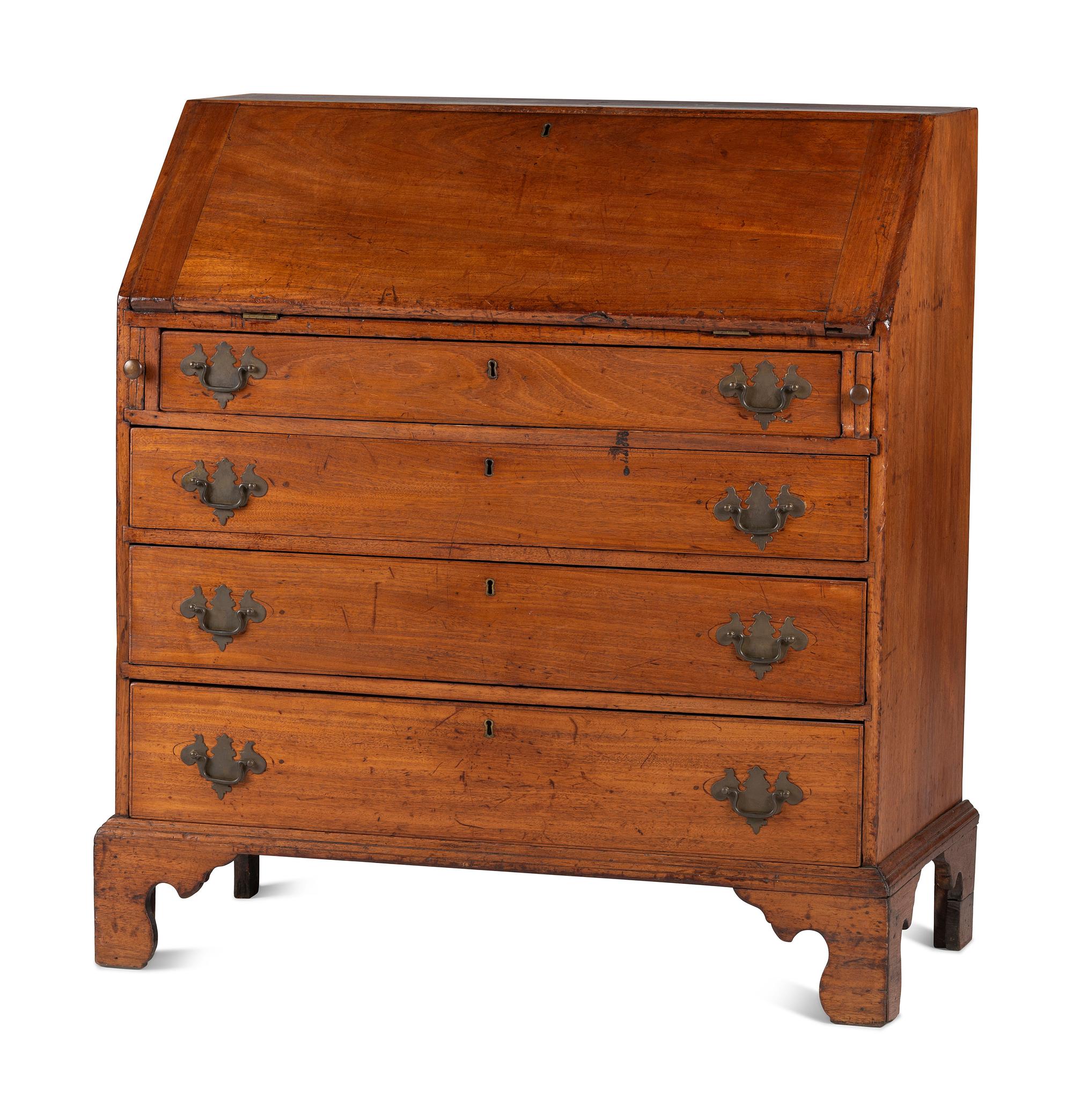 A Chippendale Mahogany Slant Front Desk