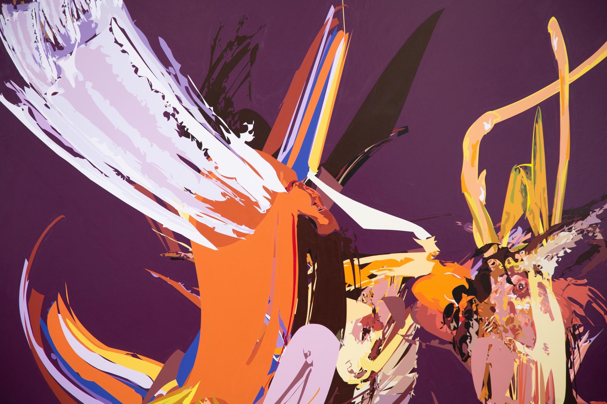 Octolarvabridesmaidcreaturepolarcoordinate (falling), 2002 (panel 2)