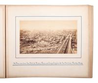 [EARLY PHOTOGRAPHY] -- [NEW YORK]. Album with photographs documenting a trip to New York, 1886.