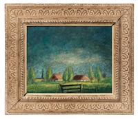 Artist Unknown — Gezicht op Leeuwarden vanaf de tijnjedyk 1954 pasen (Leeuwarden int Voorjaar)