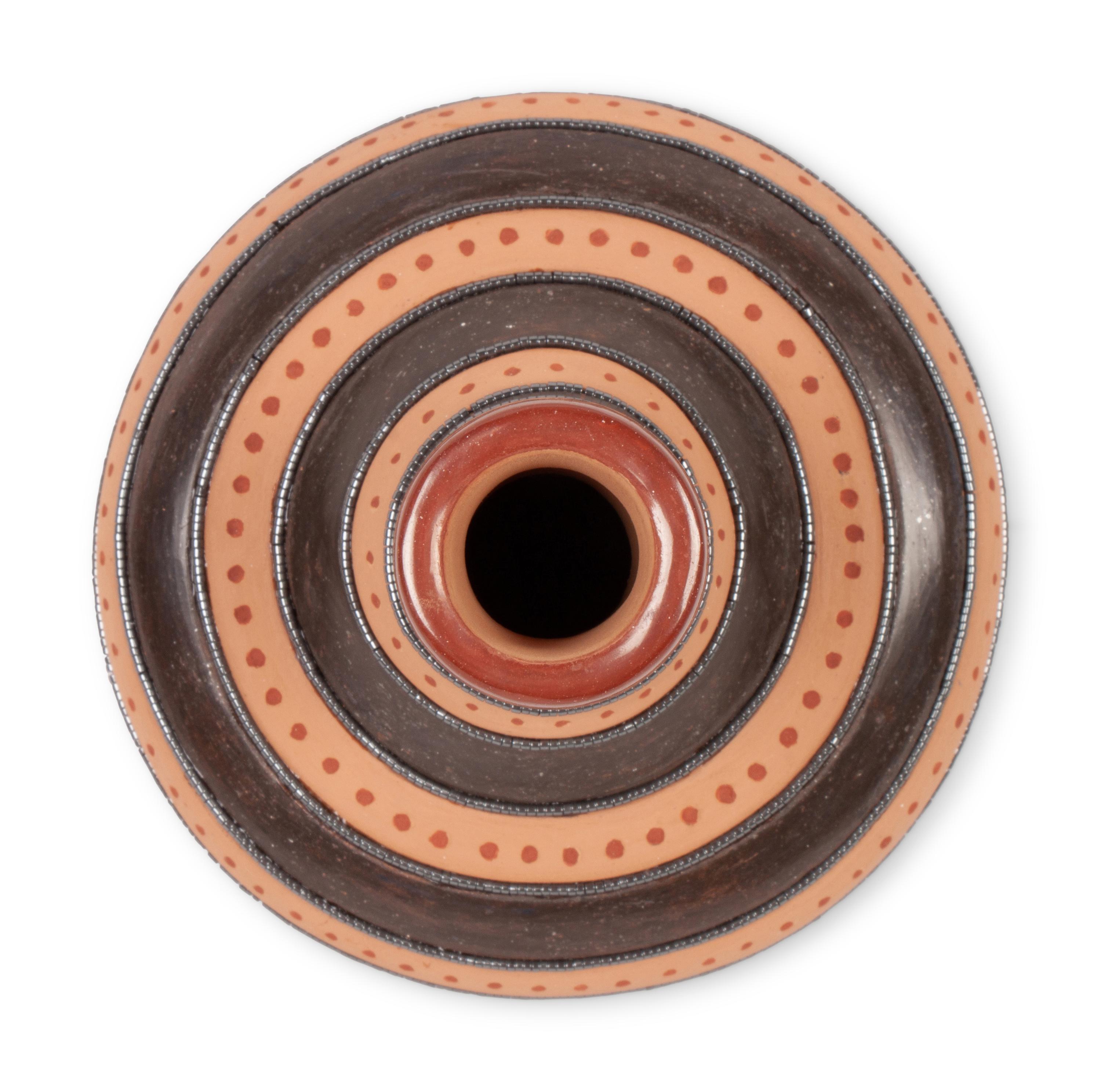 "Op Art" Pottery Jar