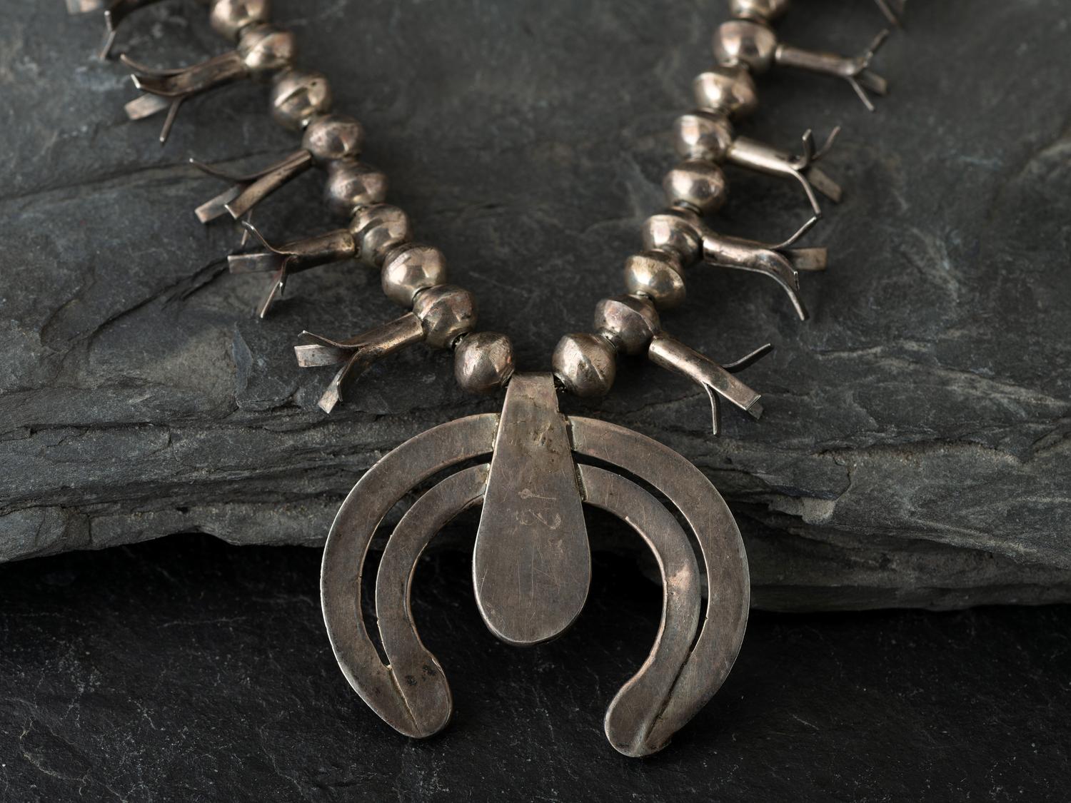 Navajo Child's Squash Blossom Necklace