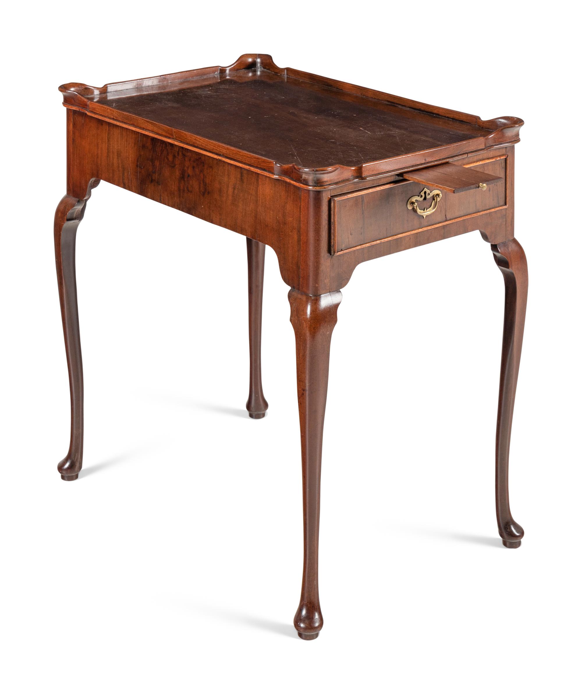 A George III Walnut Tea Table