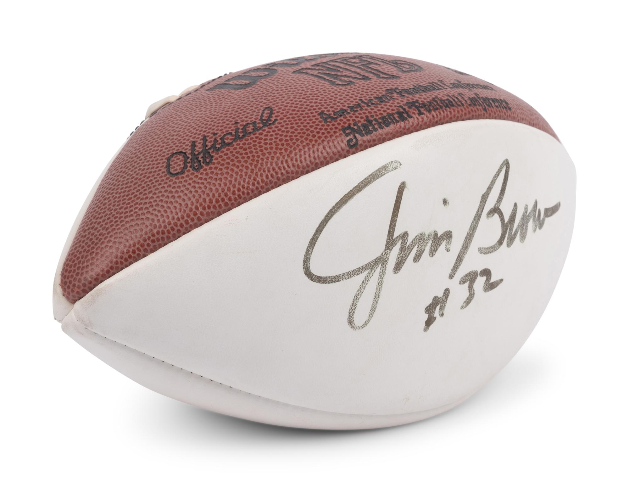 A Jim Brown Signed Autograph Football (Beckett Authentication Services),
