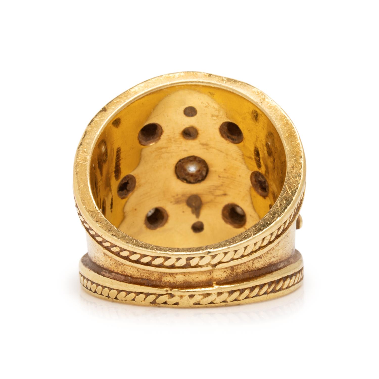 Yellow Gold and Diamond Ring