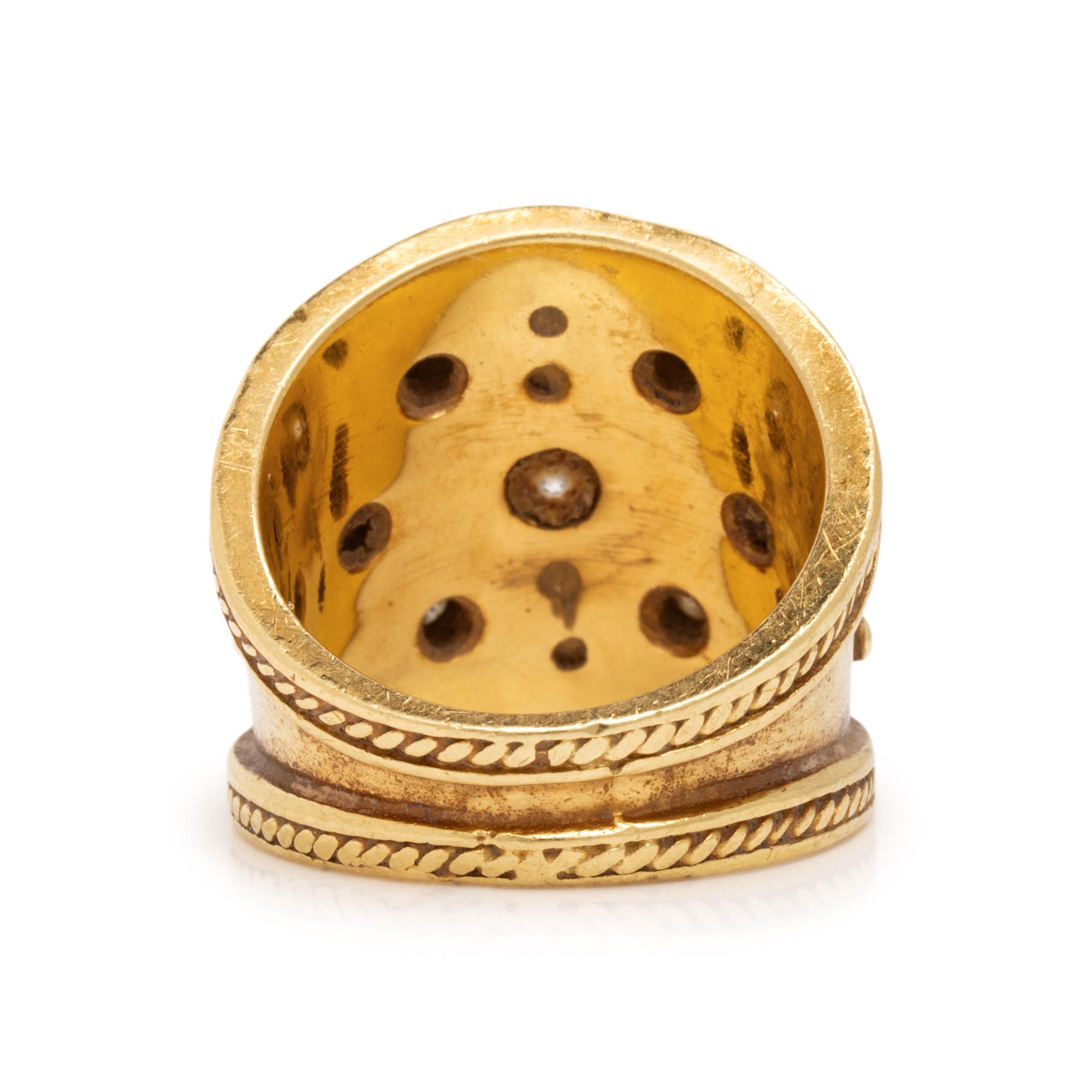 Yellow Gold and Diamond Ring