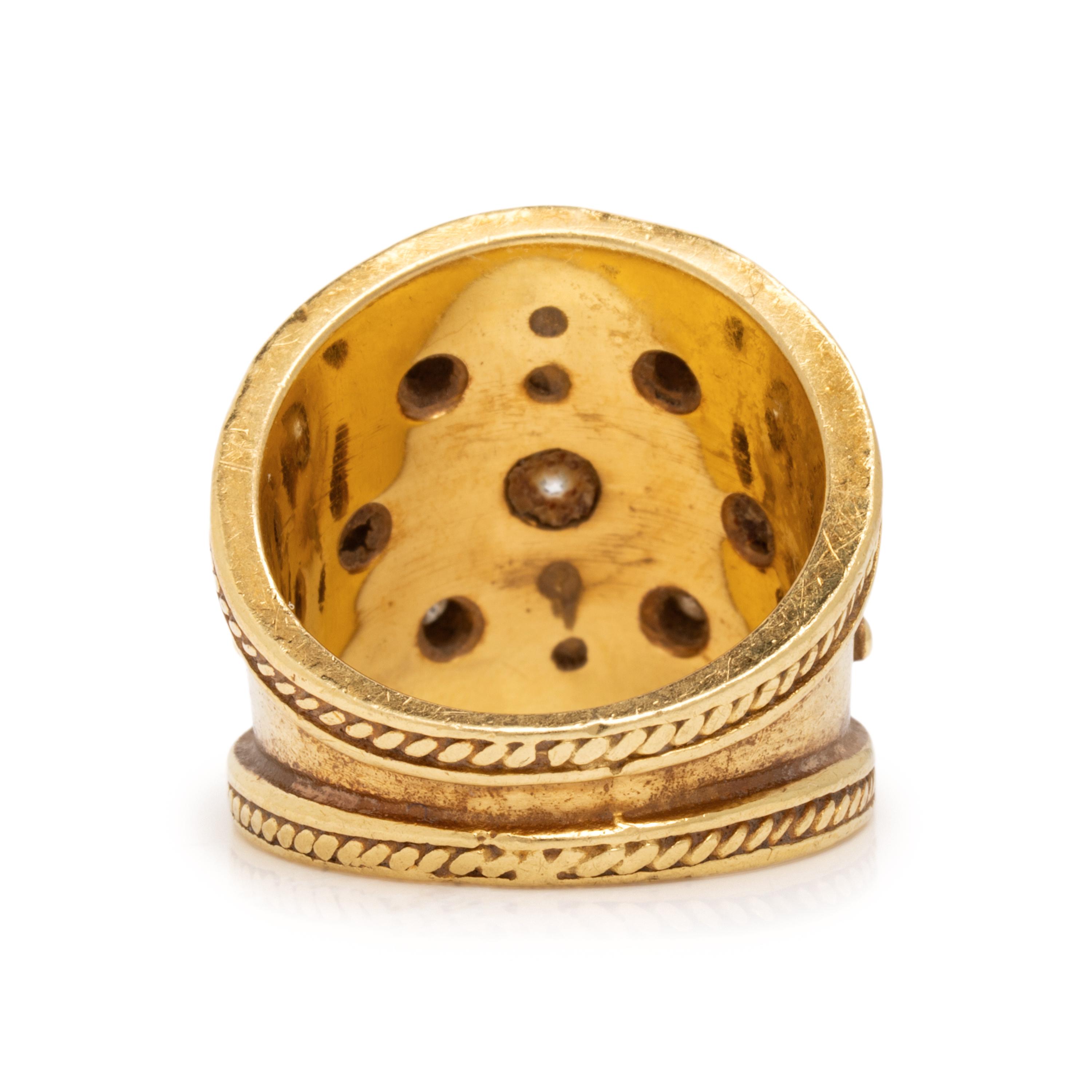 Yellow Gold and Diamond Ring