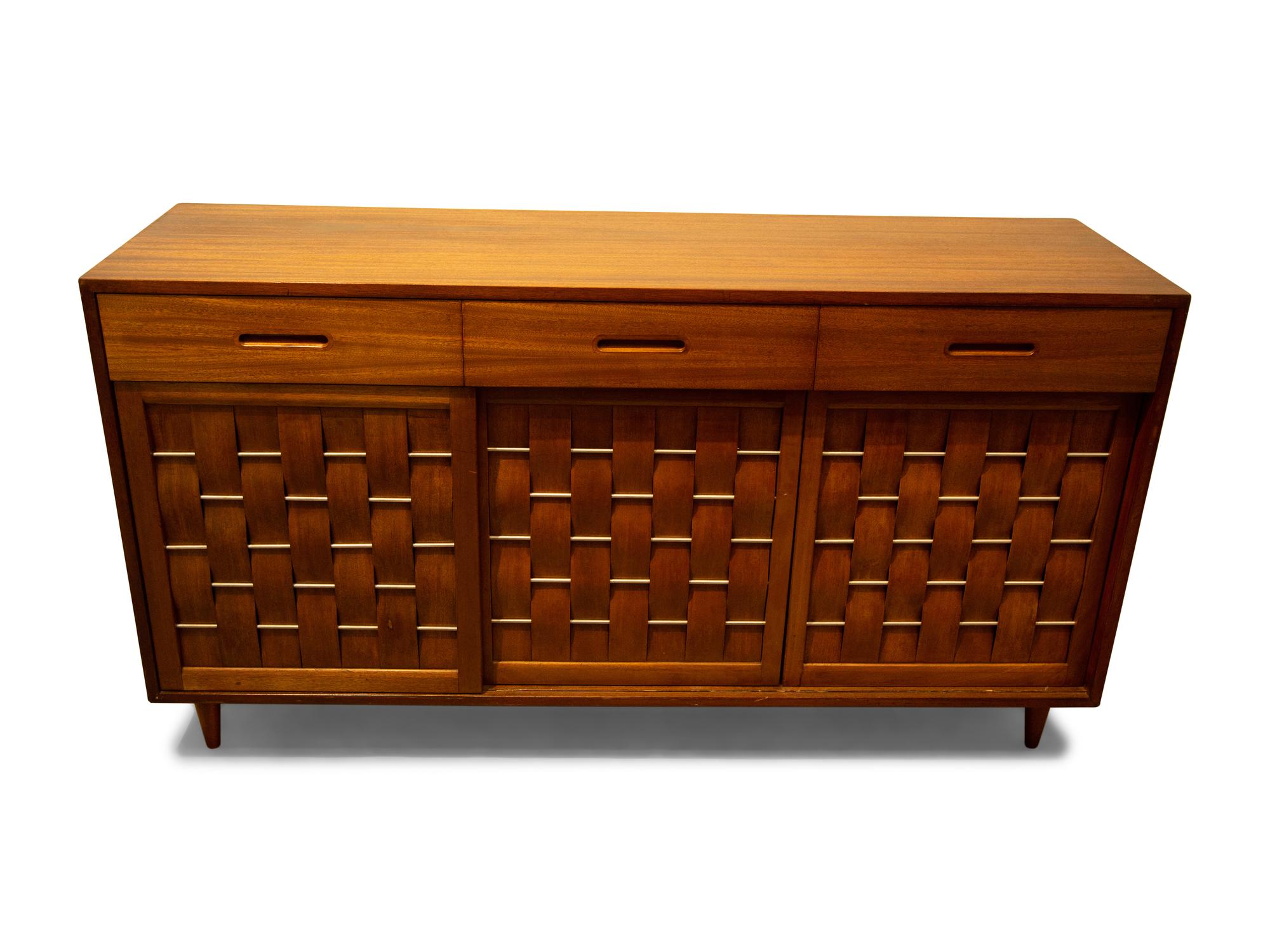 A Mid-Century Modern Mahogany Credenza