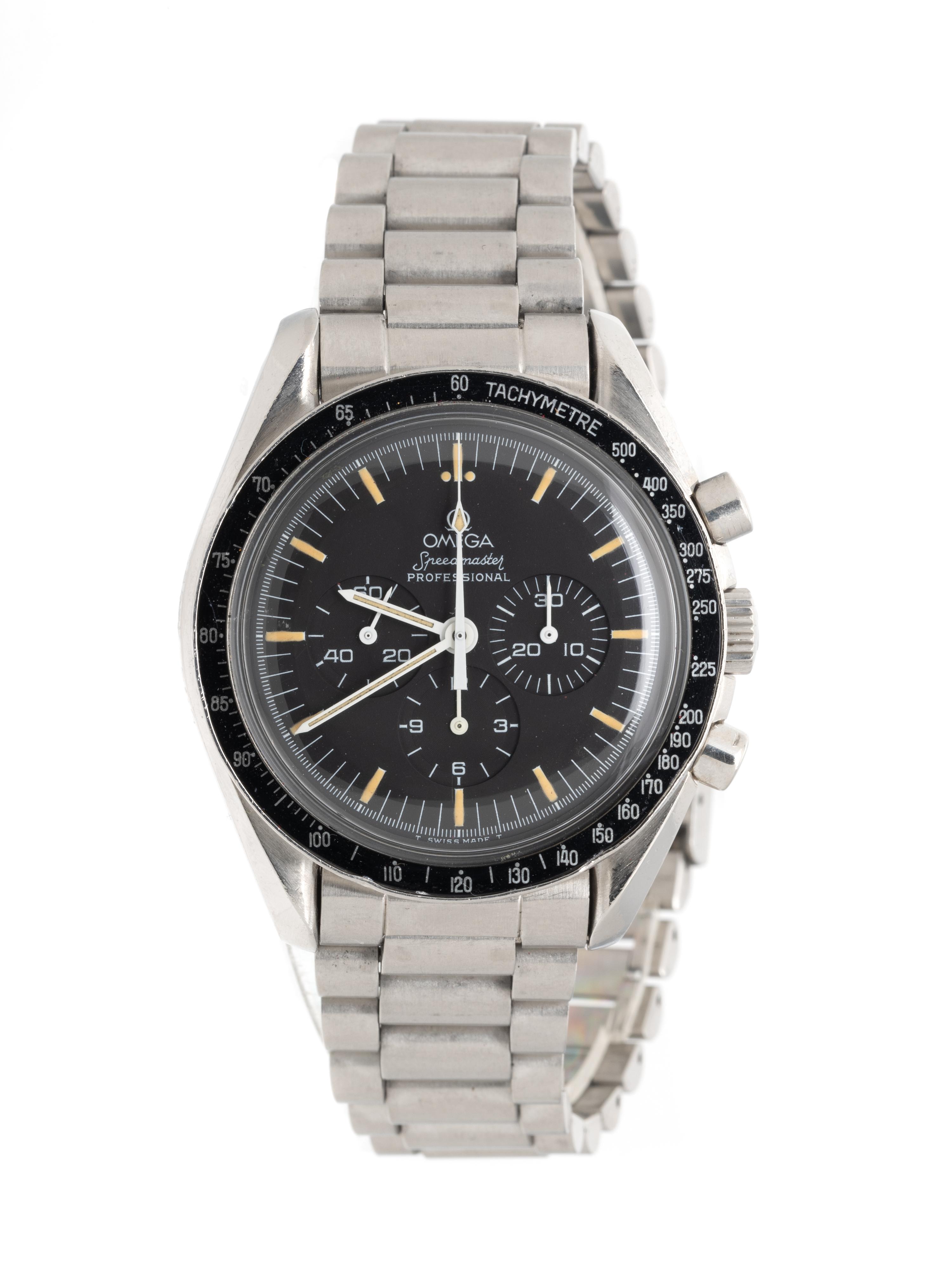 OMEGA, REF. 145.022 STAINLESS STEEL 'SPEEDMASTER' 'ZAF' MILITARY-ISSUED CHRONOGRAPH WATCH, BOX & PAPERS
