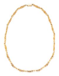 A 14 Karat Yellow Gold and Diamond Necklace, 12.60 dwts.