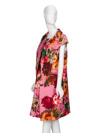 Oscar de la Renta, Floral Silk Faille Dress Enesmble