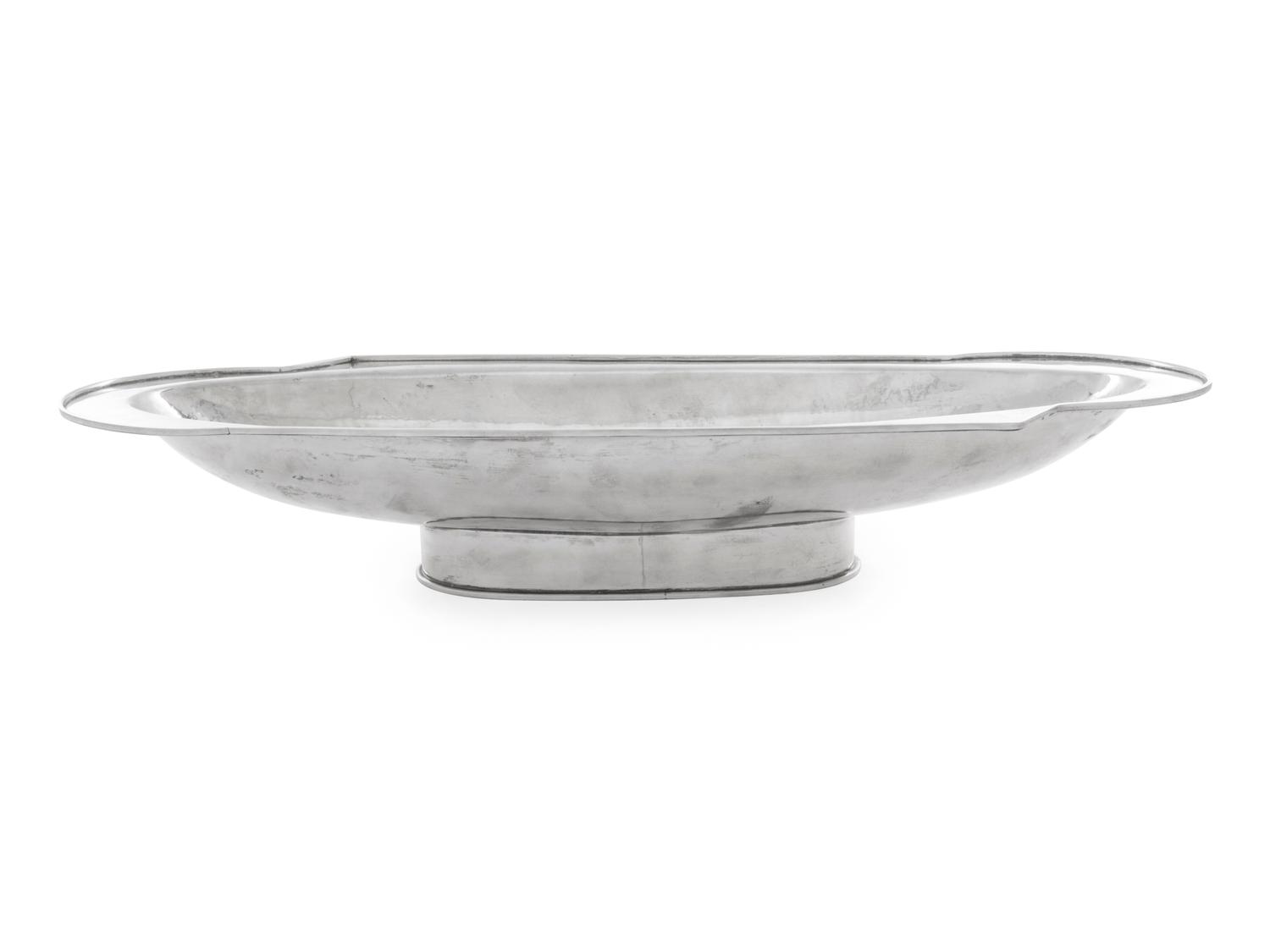 An Italian Art Deco Silver Center Bowl
