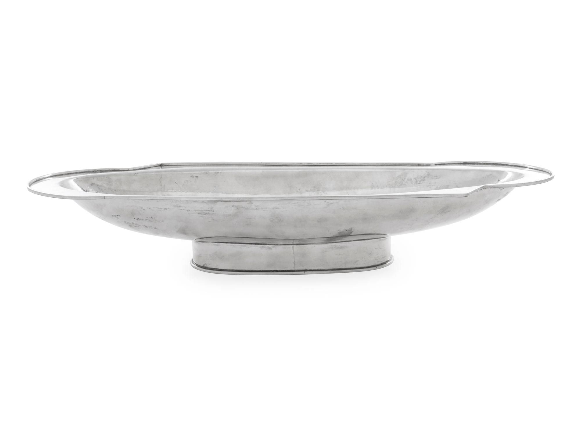 An Italian Art Deco Silver Center Bowl