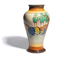 Clarice Cliff (English, 1899-1972) — Cornwall pattern vase