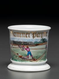 A Baseball Player's Porcelain Occupational Shaving Mug