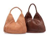 Two Nancy Gonzalez Crocodile Hobo Bags, 1990-2000s