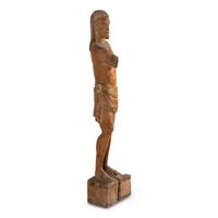 A Spanish Colonial Carved Walnut Figure of Christ