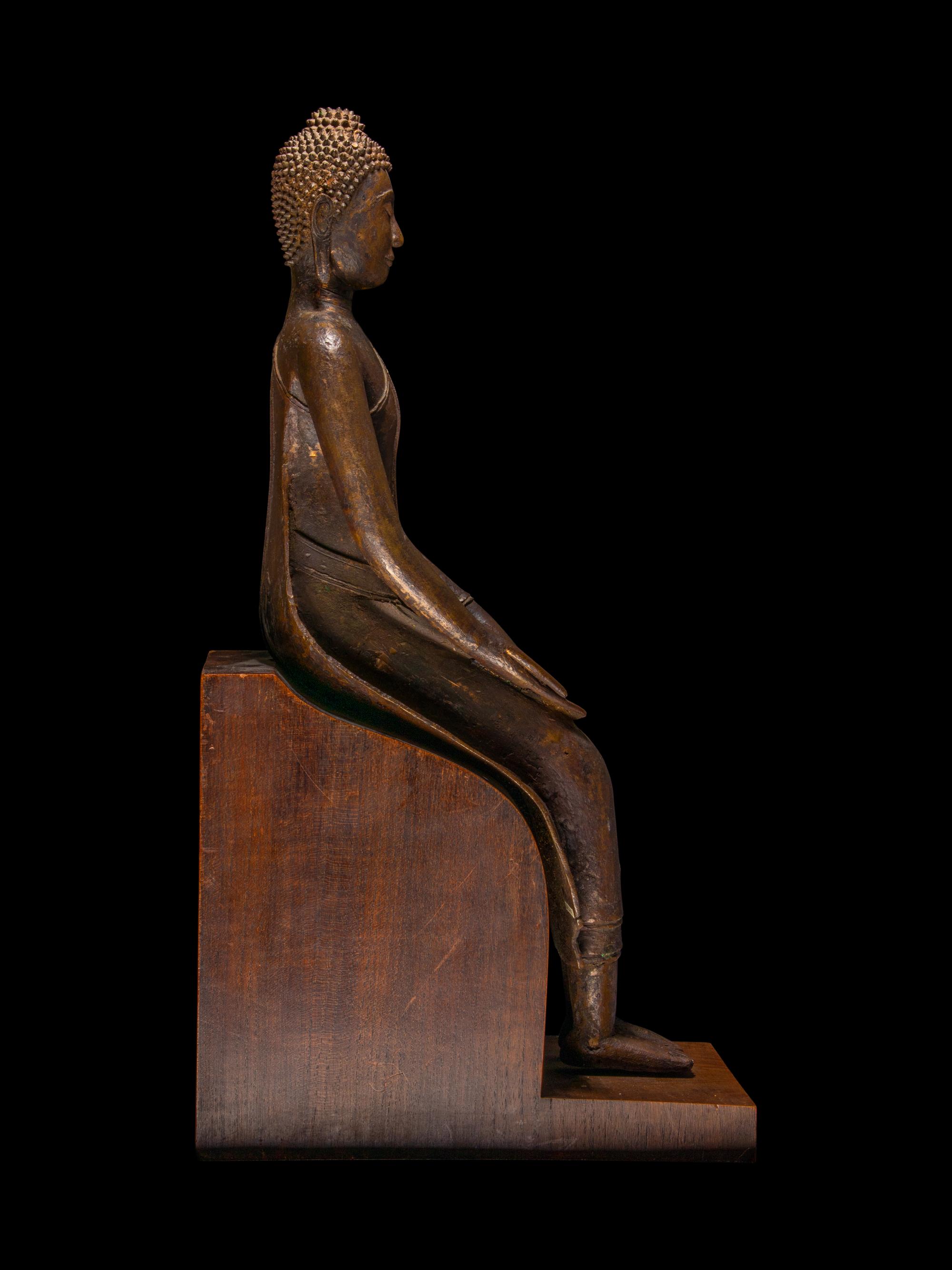 A Thai Bronze Figure of Seated Buddha
